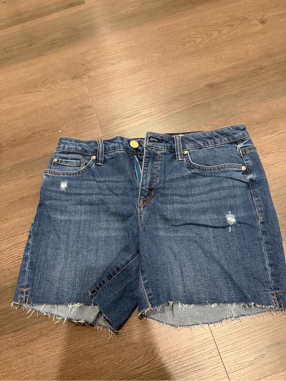 Worms Seven7 Classic Dark Blue Denim Women's Cutoff Shorts Size 8